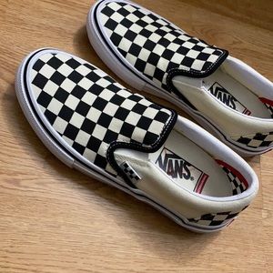 Checkerboard Slip on vans